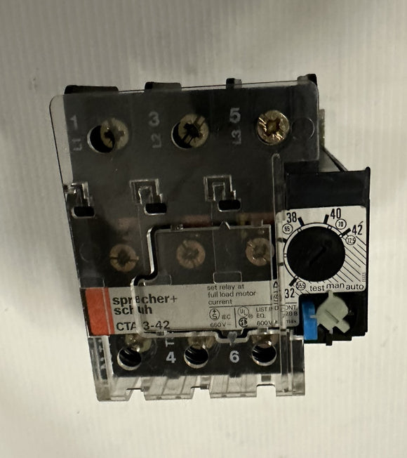 Sprecher + Schuh CTA 3-42 Thermal Overload Relay CTA342 133571